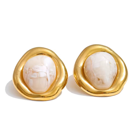 Boucles d’oreilles Romy en acier inoxydable doré