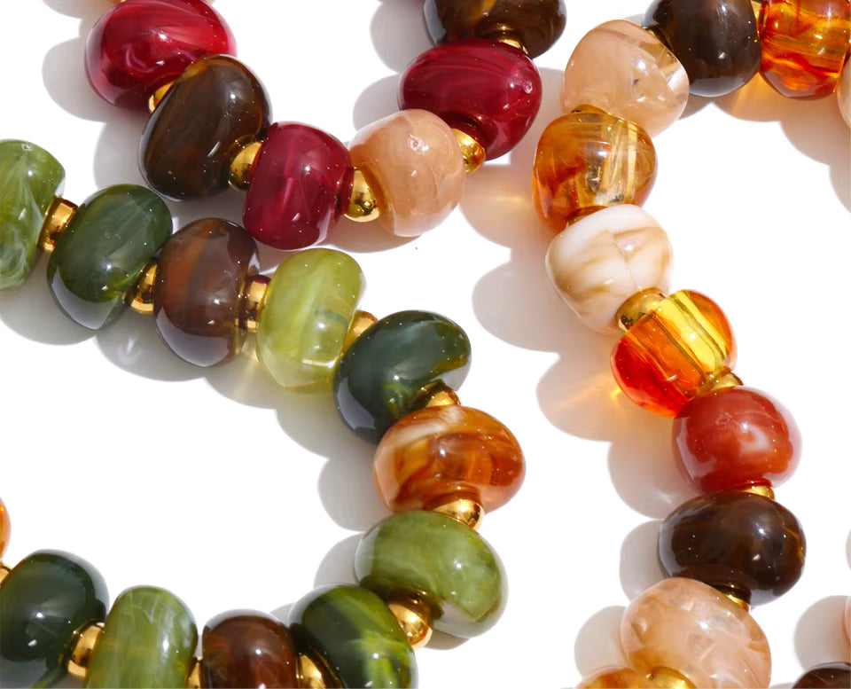 Collier Sélva en résine et acier inoxydable