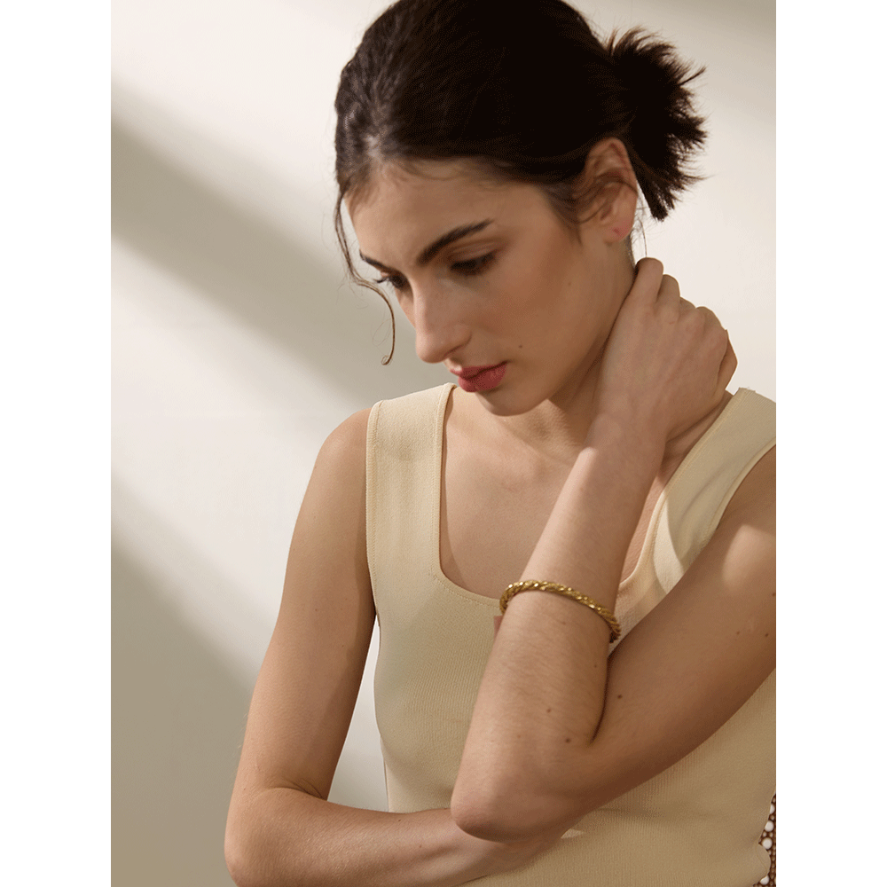 Bracelet manchette Esther en acier inoxydable