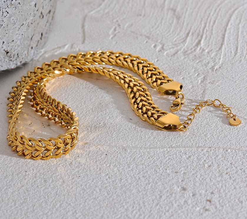 Collier chaîne Cassia en acier inoxydable