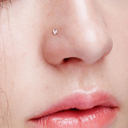 Piercing nez Cœur En Forme de L en acier inoxydable