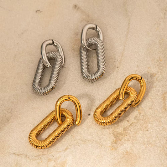 Boucles d’oreilles Pollie en acier inoxydable