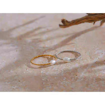Bague Perle – acier inoxydable