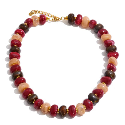 Collier Sélva en résine et acier inoxydable