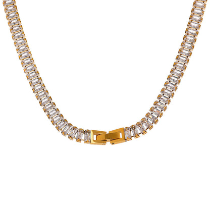 Collier ras-de-cou Calista avec zircons cubiques