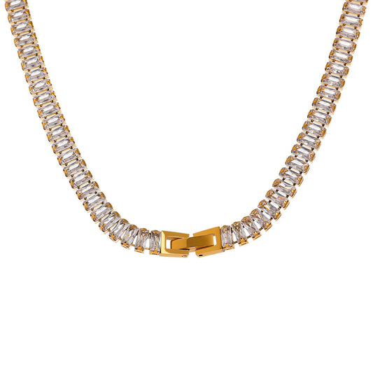 Collier ras-de-cou Calista avec zircons cubiques