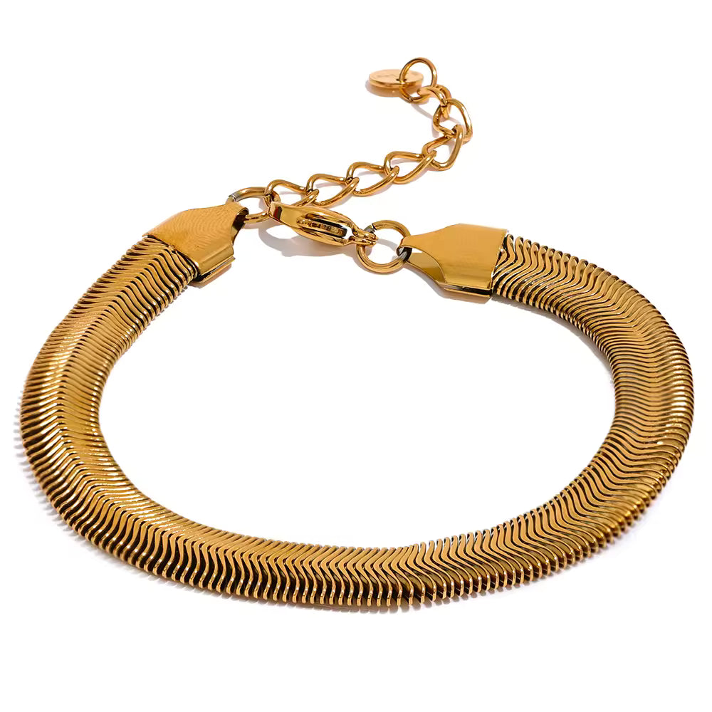 Bracelet Ondine en acier inoxydable doré