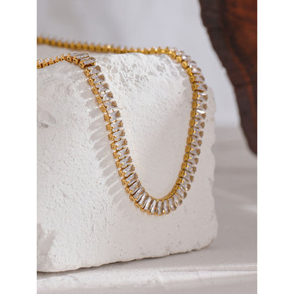 Collier ras-de-cou Calista avec zircons cubiques