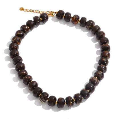 Collier Noémie en résine et acier inoxydable