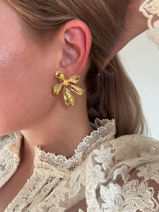 Boucles d’oreilles Fleuréa en acier inoxydable