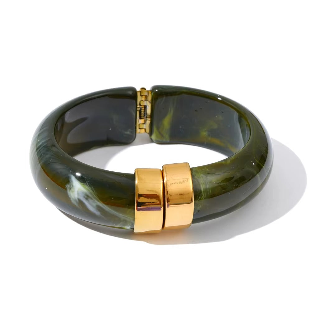 Bracelet Lagune en résine et acier inoxydable