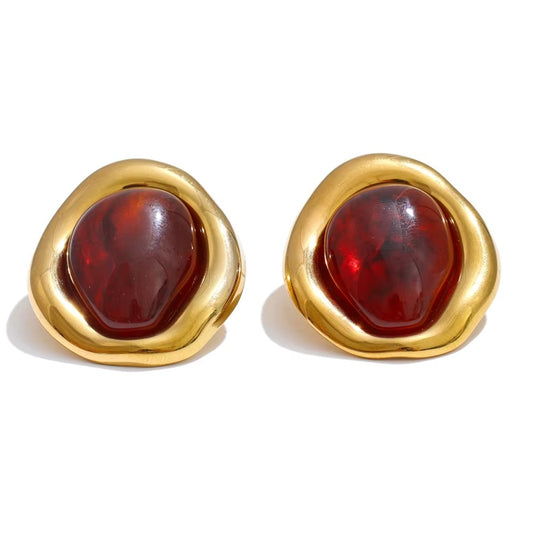 Boucles d’oreilles Romy en acier inoxydable doré